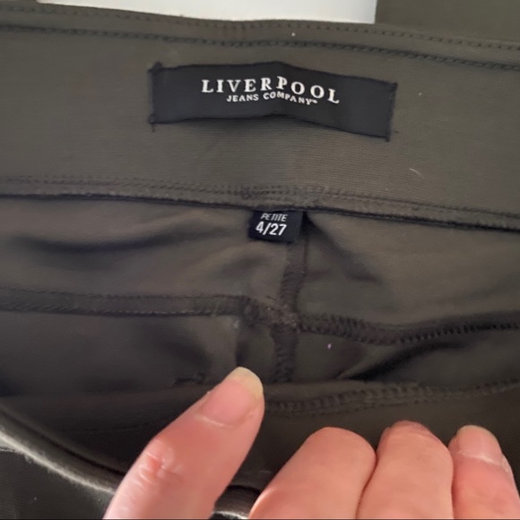 Liverpool Olive Green Leggings Size 4/27 - Picture 10 of 11